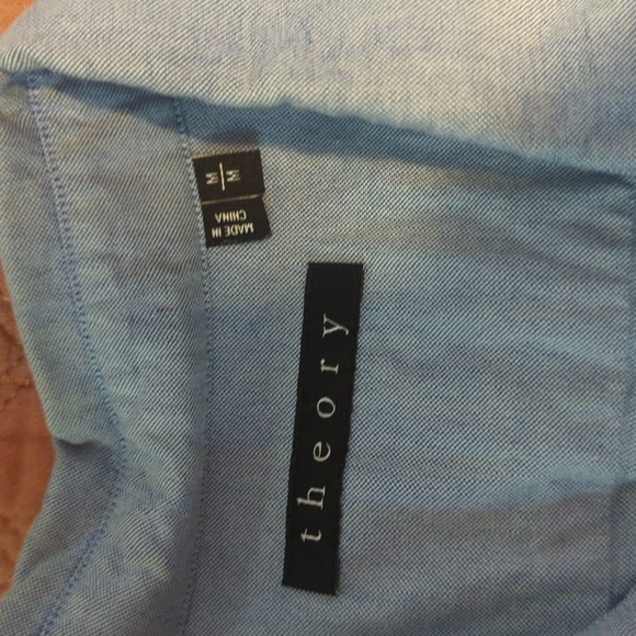 Theory blue button down - Picture 2 of 3